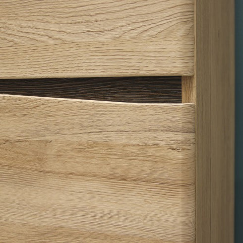Kensington 3 Door Wardrobe with Centre Mirror door in Oak